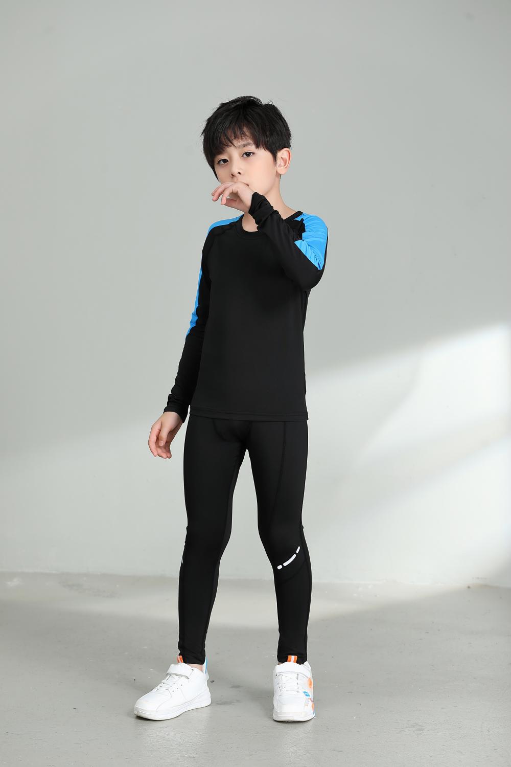 Trajes de entrenamiento para niños de otoño y invierno ropa deportiva rápida secadora juegos de acondicionamiento físico para niños al por mayor compra en grupo puede imprimir 3304