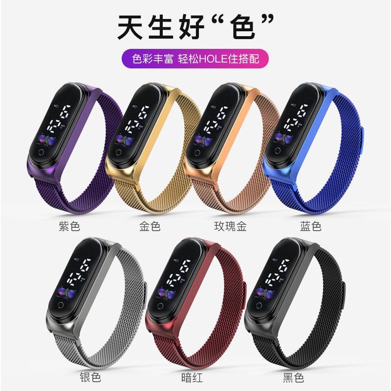 Comercio exterior exclusivo para Milán agradable con reloj electrónico moda táctil impermeable electrónico cuadrado nuevo reloj pulsera led