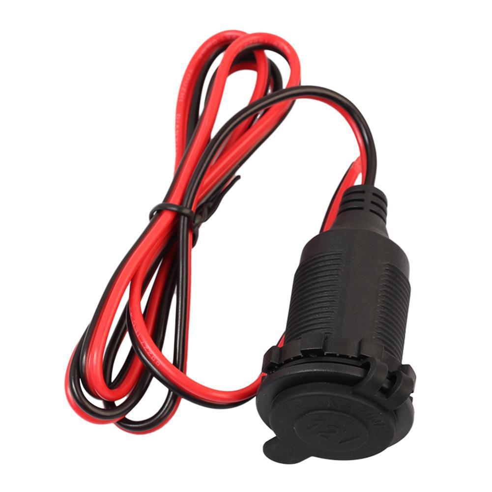 12V Waterproof Car Cigarette Lighter Socket Wiring 100CM Car Boat Motorcycle Tractor Power Socket Accessory