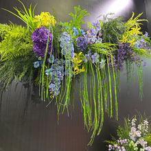 小红书爆款仿真芦荀草软装森系婚礼花材高柳芽空气草垂吊造景花材