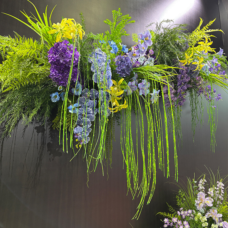 小红书爆款仿真芦荀草软装森系婚礼花材高柳芽空气草垂吊造景花材