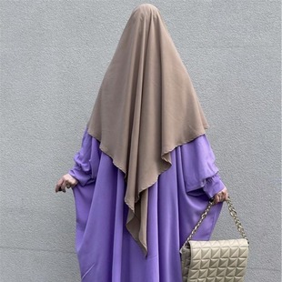 Cross-border New Solid Color Casual Loose Chiffon Turban Dubai Turkey Lengthened Widened Single Layer Card Broken Turban