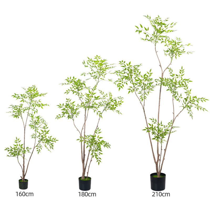 ✅假绿植装饰仿真南天竹室内盆栽大型落地摆件客厅仿生植物造景|undefined