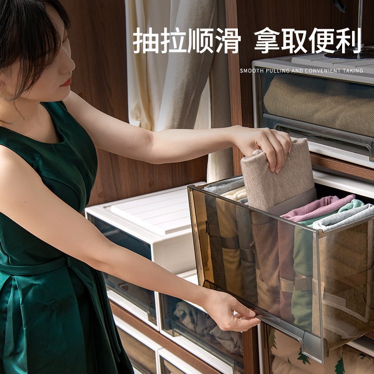 星優収納ボックスタンス引き出し式収納ボックス家庭用衣類整理ボックスプラスチック透明ロッカー