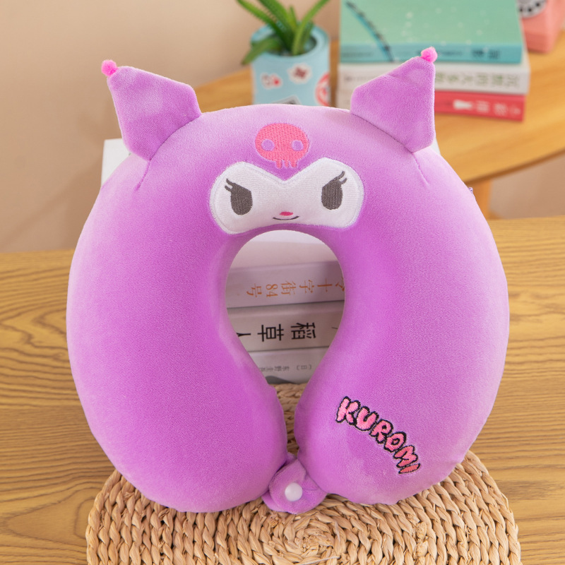 Almohada en forma de U de negocios, almohada para el almuerzo de oficina, viaje de negocios, almohada para el cuello de rebote lento, almohada en forma de U de espuma con memoria de joroba