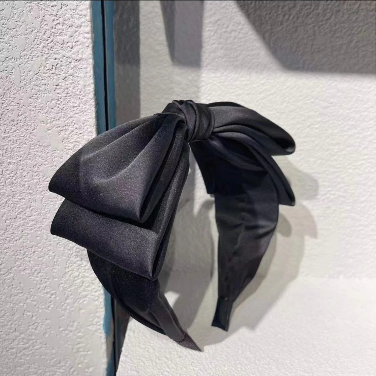 【韓國版】2024新品！大版雙層綢緞百搭優雅氣質減齡頭箍發卡飾品