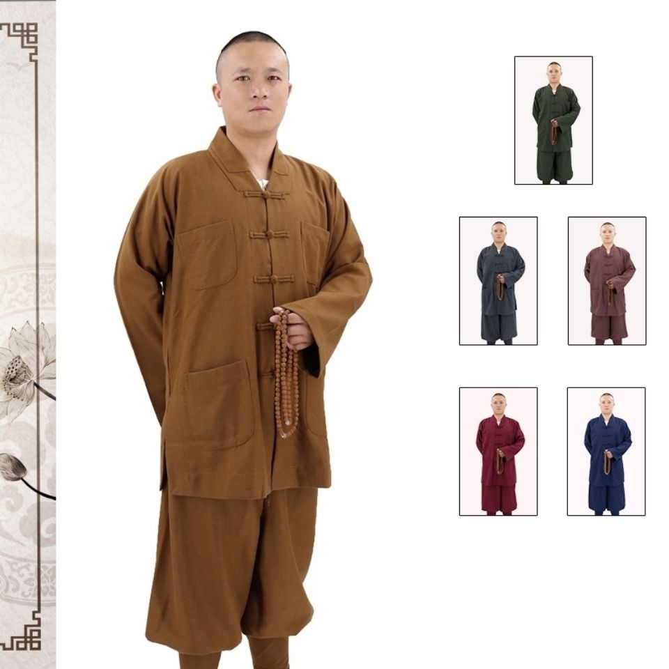 Autumn and winter Fur Xiaogua Sengfu keep warm thickening Duangua men and women Buddhist monk clothes Monk Robes