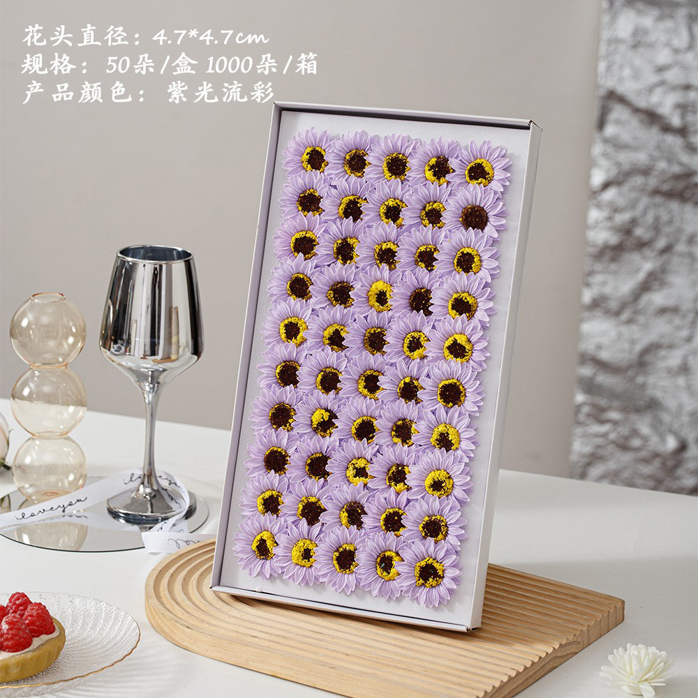 Flores de simulación regalo de mano mini girasoles flor inmortal accesorios de flores falsas al por mayor jabón DIY hecho a mano