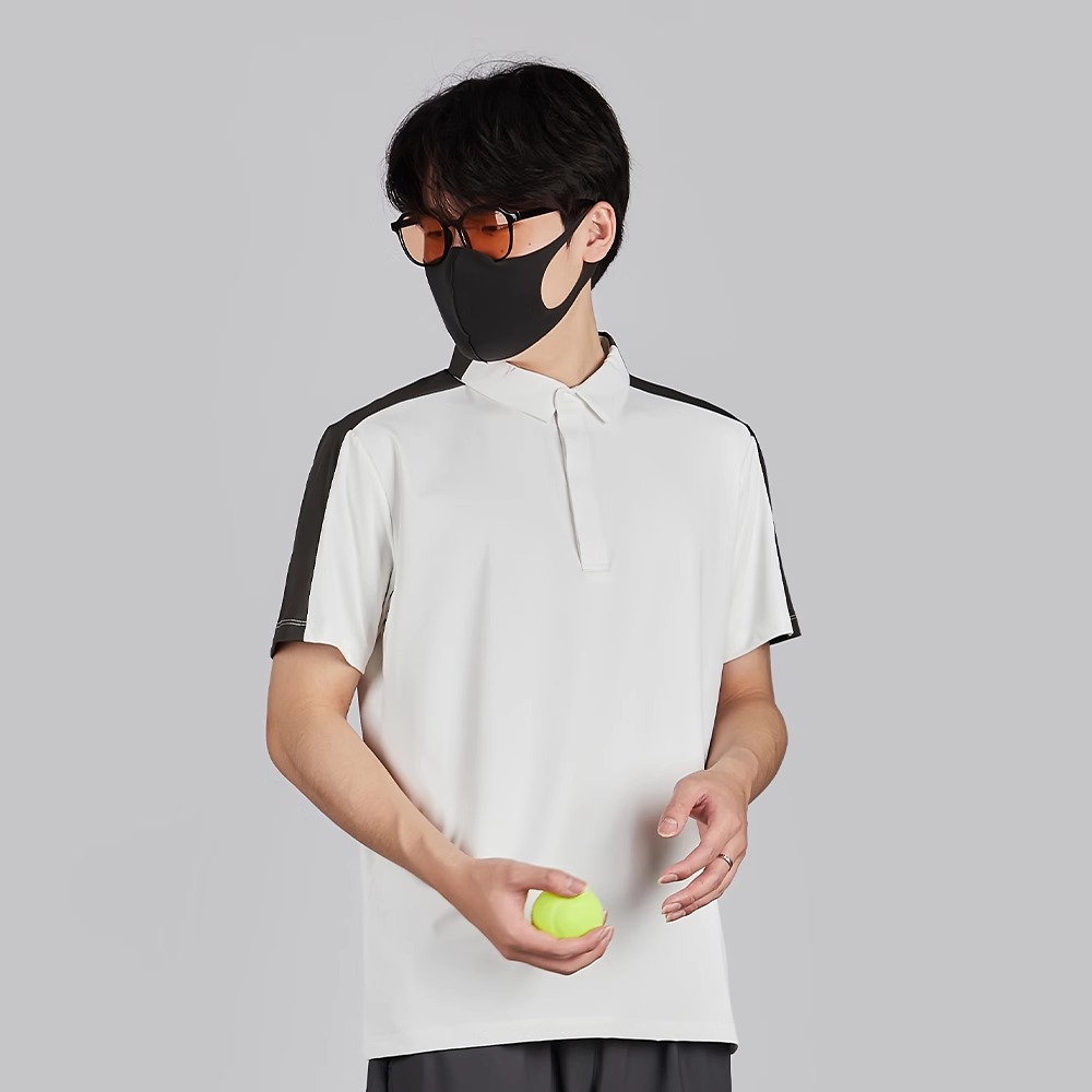 New Quick-Drying Lapel Color-Blocked Tennis Suit Men's Short-Sleeved Professional Training Sports Suit Nadal Federer Polo