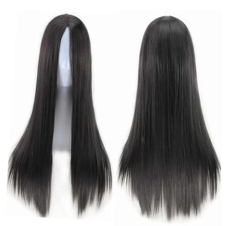 Women's Sweet Party Street High Temperature Wire Long Bangs Long Straight Hair Wigs display picture 3