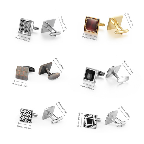 Classic French-style copper pinstripe cufflinks with gold plating for men's business evening shirts