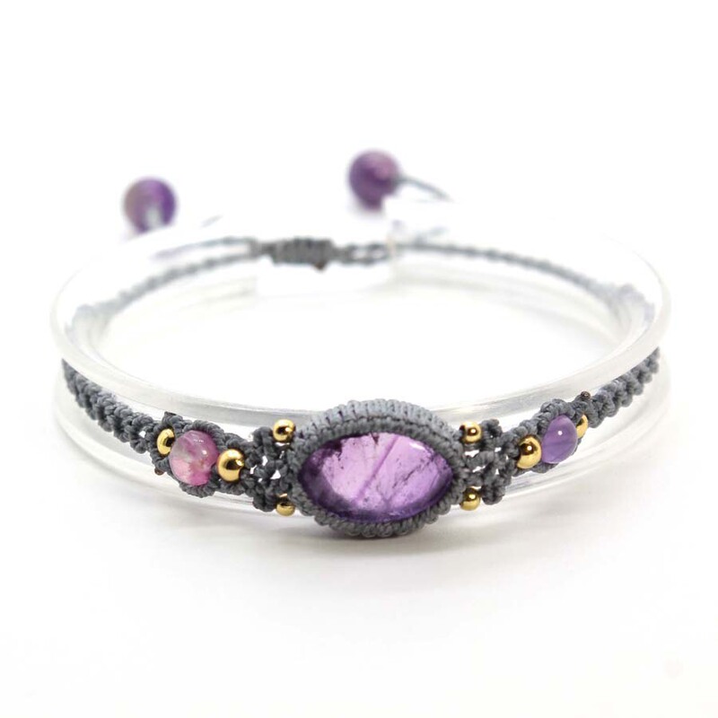 New Crystal Denier Shape Woven Edge Adjustable Telescopic Bracelet Elegant Simple Fresh Girlfriend Bracelet