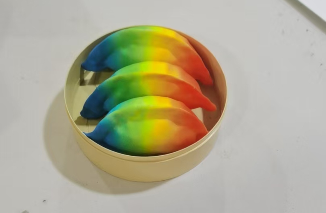 Explosión creativa transfronteriza descompresión simulación de bolinillos arco iris bolinillos de ventilación rebote lento pellizco juguetes de vapor
