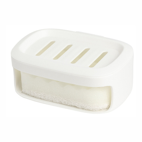 带海绵双用肥皂盒置物架家用浴室肥皂架免打孔卫生间香皂盒