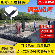 双向钢塑土工格栅沥青路面加筋加固凸结点GSZ双向钢塑土 工格栅