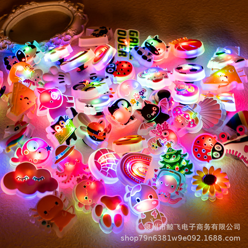Hole shoes accessories LED flashing light electronic shoe pattern shoe buckles garden shoes shoes top lighting hole bag accessories shining light