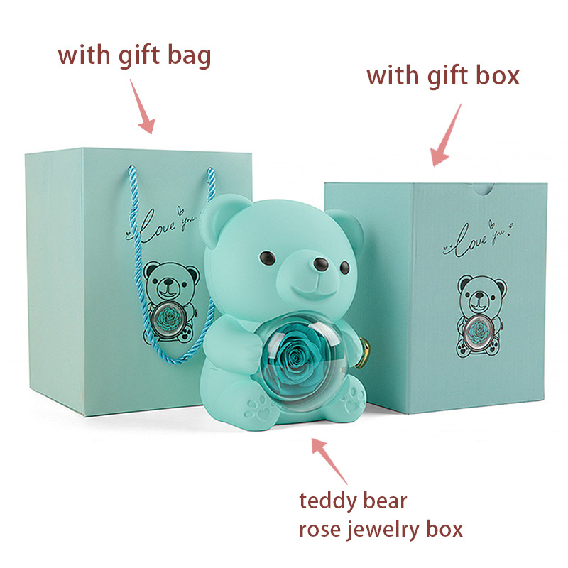 청록색 곰 비누 꽃 130*90*125mm (475g/개)