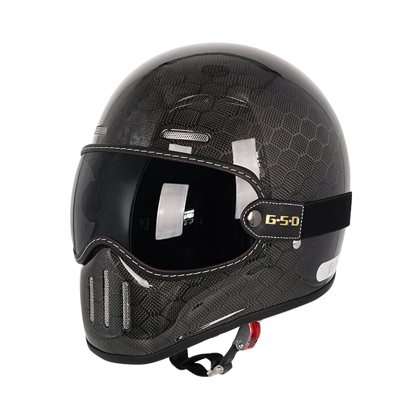 Motosiklet kaskı (dəbilqə) – Motuoche Full Helmet Electric - dragon-pattern-black-tea-visor-m55-56