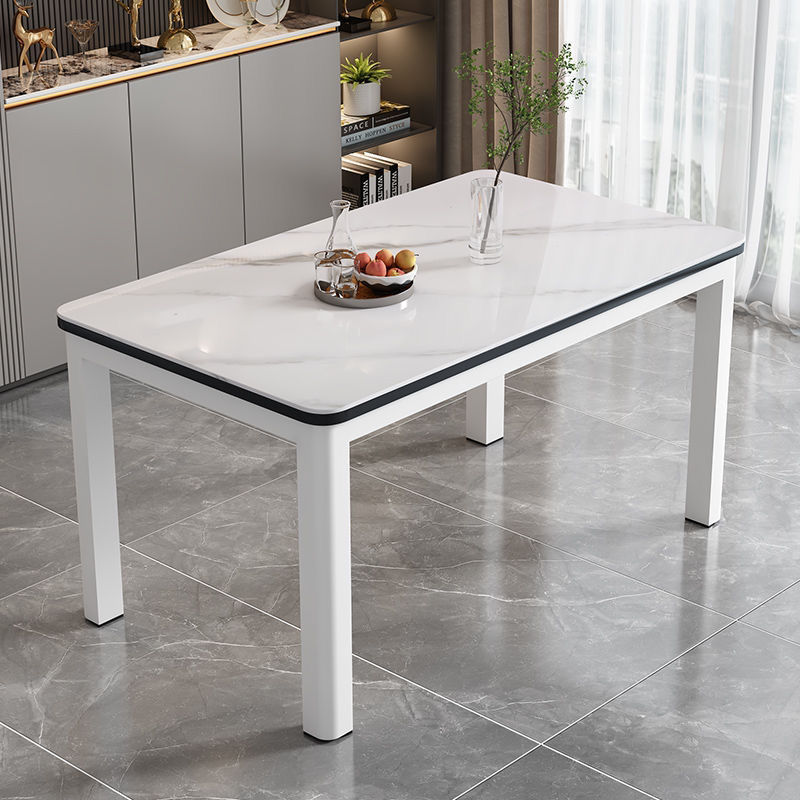 Mesa y silla de comedor de vidrio temperado, mesa de comedor doméstica moderna y simple, mesa y silla de comedor, cocina, sala de estar, mesa y silla