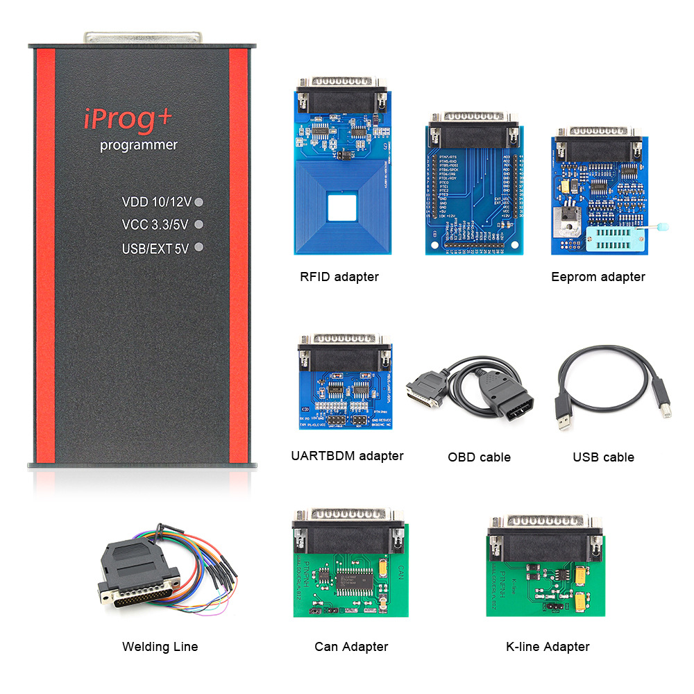 Iprog Pro 6 Adapters Programmer  ECU编程安全气囊防盗检测仪