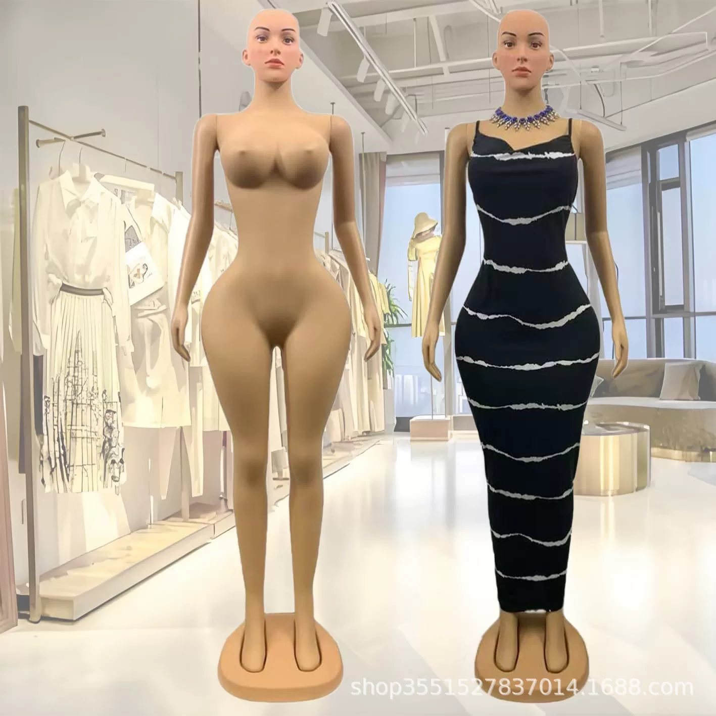 Extra Large Model Head African Model North America Hot Curvy BBL mannequins Tan color