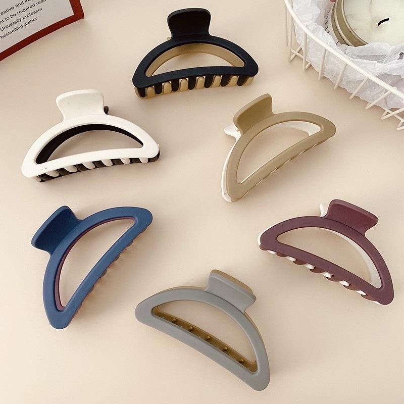 Horquilla de nuevo clip de la cabeza retro francés horquilla updo clip de pelo lindo clip de tiburón de doble cara accesorios para el cabello japonés y coreano