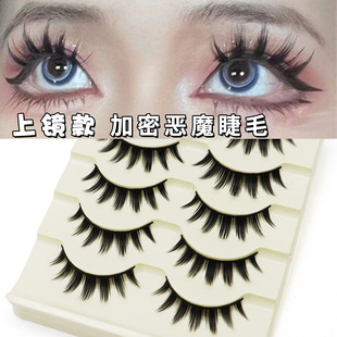 7-pointed photogenic encrypted devil cos false eyelashes Barbie natural thick curling whole double eyelid eyelashes