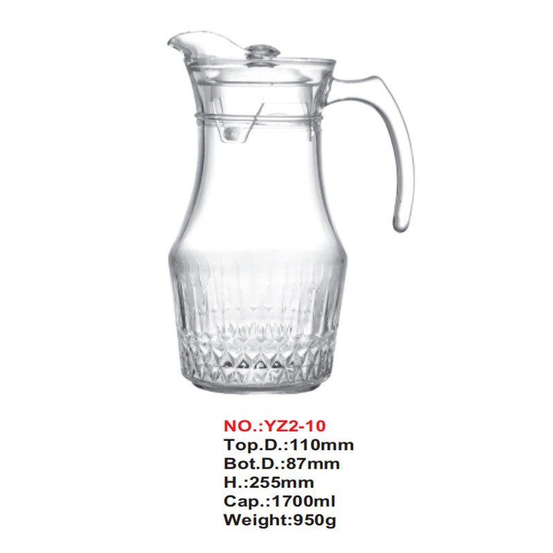 Pot de boca de pato burbujeante fría barra de cerveza de vidrio transparente frutas de té contenedor de cerveza fría agua fría comercial gran olla de cerveza