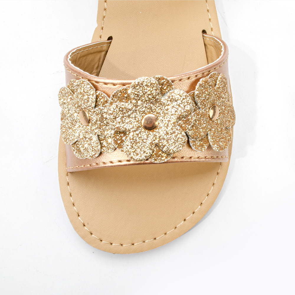 Mädchen Sandalen Sommer Urlaub Blume Regenbogen Memory Foam Ausgefallene Sandalen Schuhe für Kleinkinder Blumenmädchen Partyschuhe_voghion.com