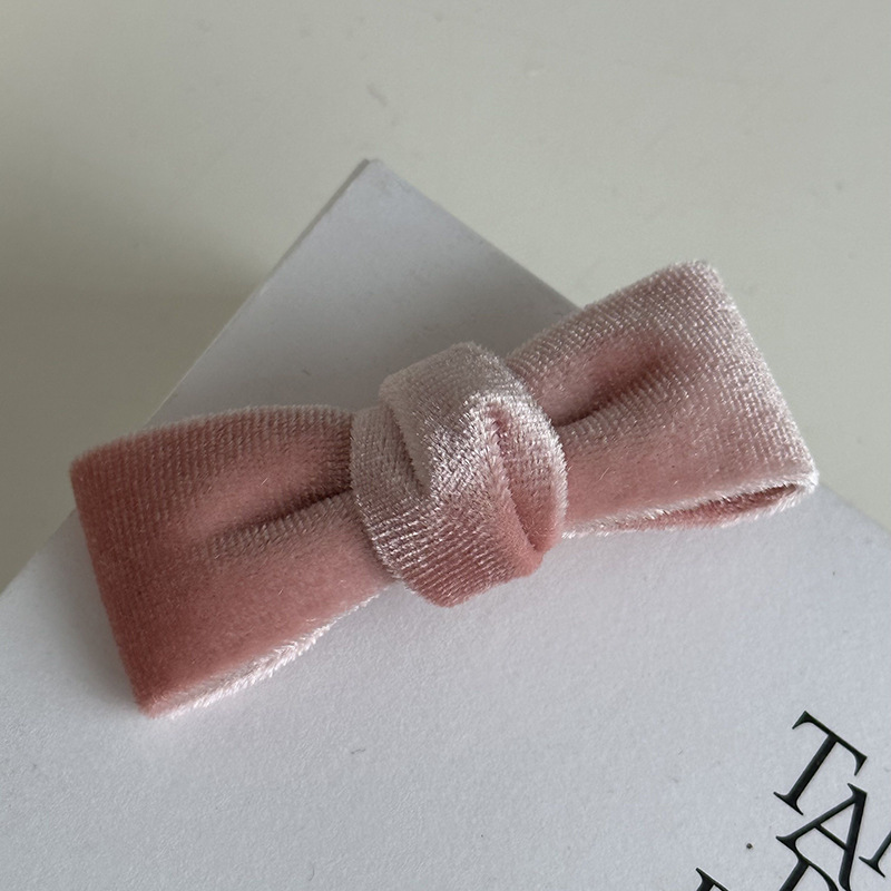 Accessori per capelli con fiocco in velluto per bambina ballerina retrò francese, fermaglio laterale, dolce treccia per capelli, piccola forcina per capelli, copricapo 2023_voghion.com