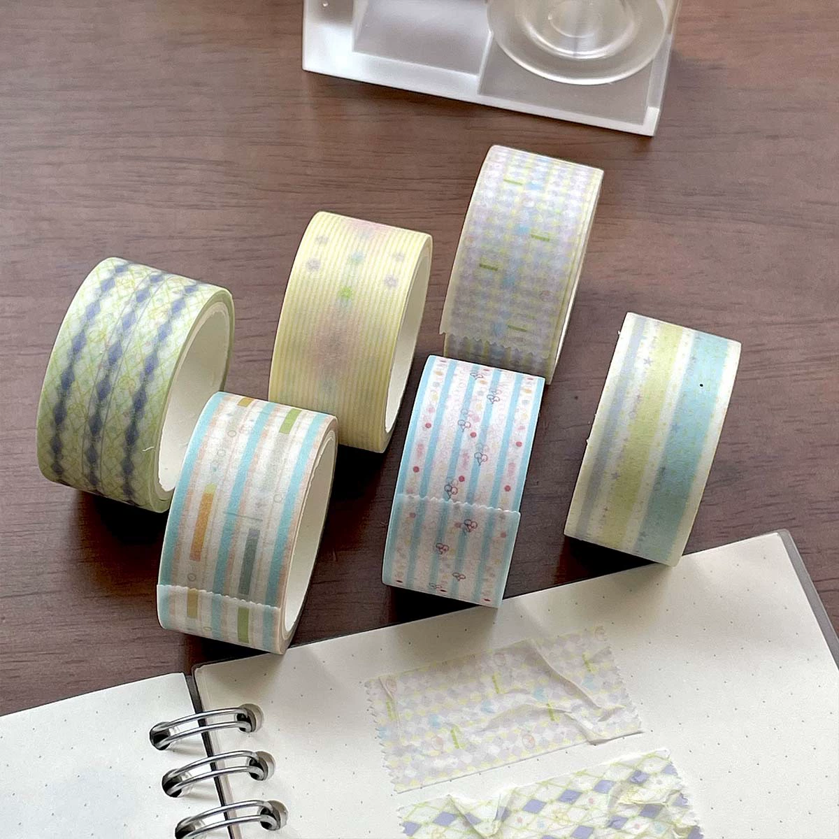 Весенняя лента для журнала «Сердцебиение», серия «Соль», коллаж, лента с базовым узором, индексные наклейки, наклейки для журнала «сделай сам», оригинальные наклейки Wa Kaka.