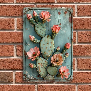 Aluminum Tinplate Painting Manufacturer Cafe License Plate Round Pastoral Bar Wall Decoration Painting Blank Board Wall Decoration