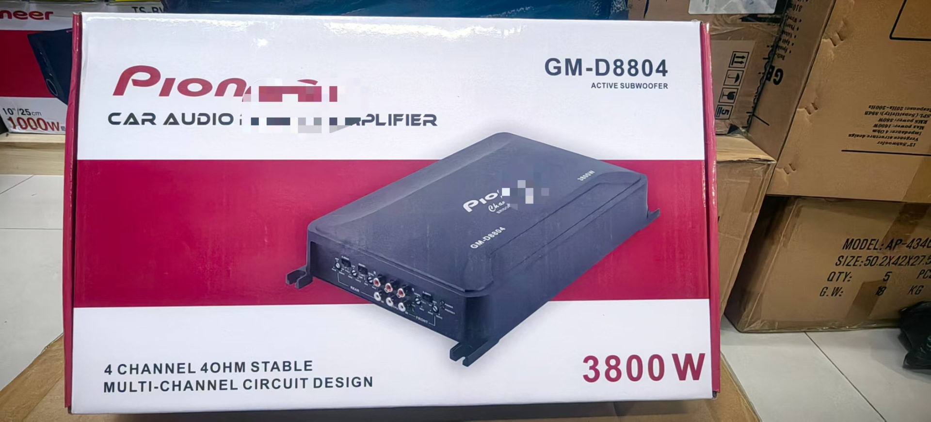 Pioneer Four-Way Car Amplifier Four-Channel High-Power Four-Door Speaker Car Amplifier Subwoofer