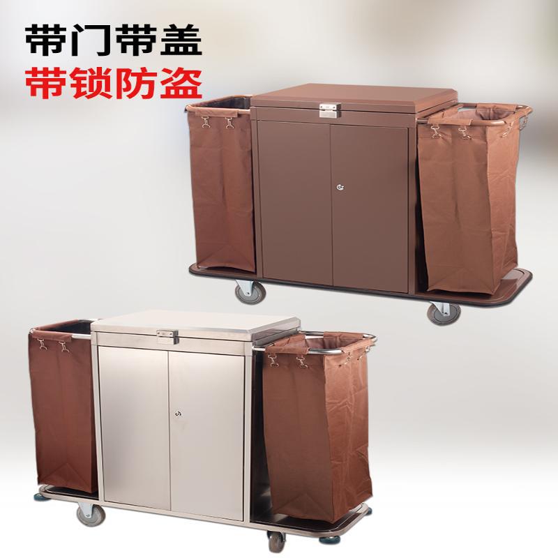 客房布草车酒店工作车宾馆清洁车打扫卫生手推车保洁车收纳服务车