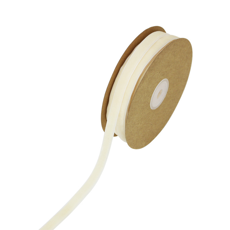 1cm cinta de flocado cinta de terciopelo unilateral tela de decoración de vacaciones arco hecha a mano costura al por mayor 10m paquete