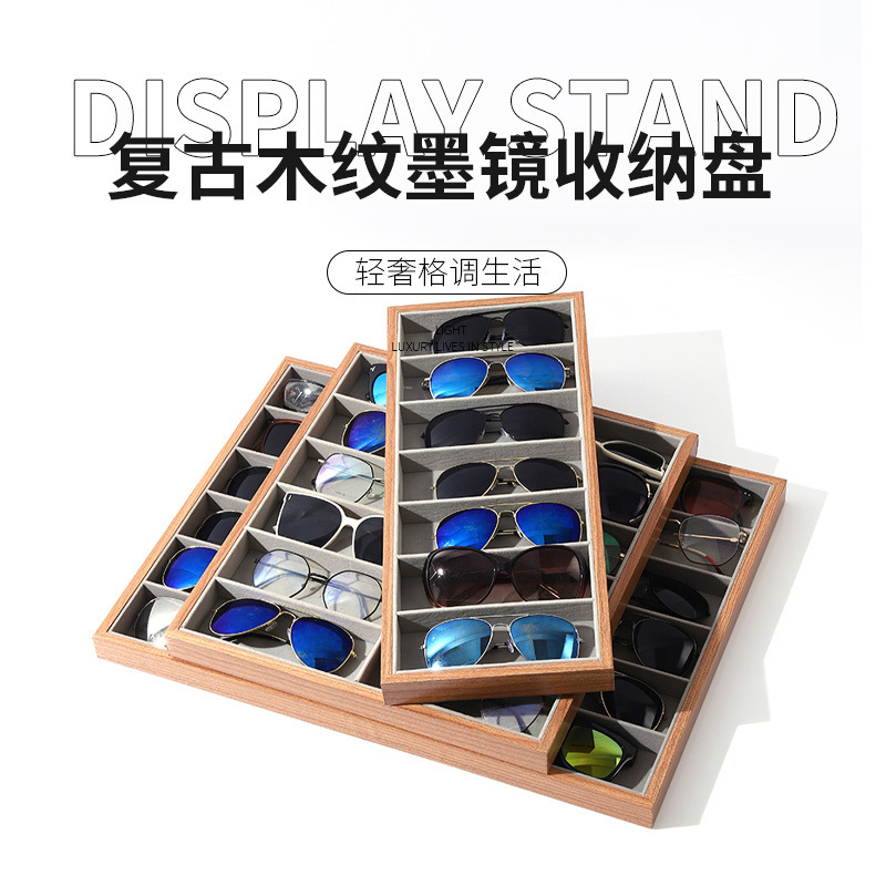 Spot Rosewood Grain Glasses Display Plate Sunglasses Display Stand Glasses Counter Window Stall Display Stand