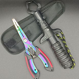 Color Titanium Lure Pliers Fish Control Device Anti-Rust Eagle Beak Hook Removal Pe Line Integrated Fishing Pliers Multifunctional Lure Pliers