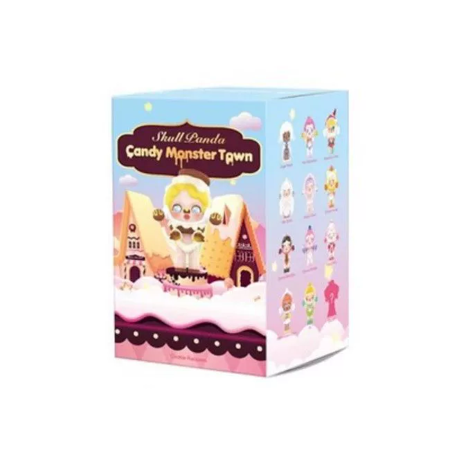 Blind box коллекционная POPMART Skullpanda Candy Monster Town, 12 дизайнов, милые виниловые фигурки