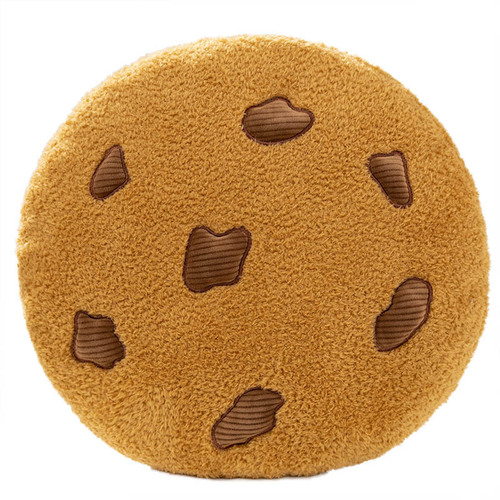 Chocolate Chip Cookie Plush Pillow, Simulation Cookie Cushion for Sofa and Bed, Creative Doll Birthday Gift