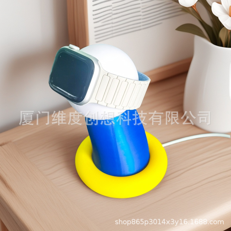 Juguetes de impresión 3D transfronterizos iwatch Apple Watch soporte de carga creativo azul gordo adornos de escritorio
