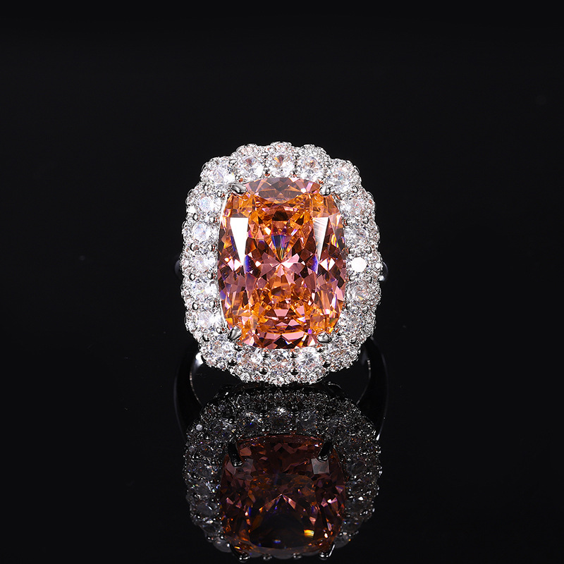 2024 nueva joyería Zhuang Shengsheng, fondo de cobre, simulación chapada en oro, nido de pájaro cortado, traje de temperamento de tesoro de color femenino 12*16