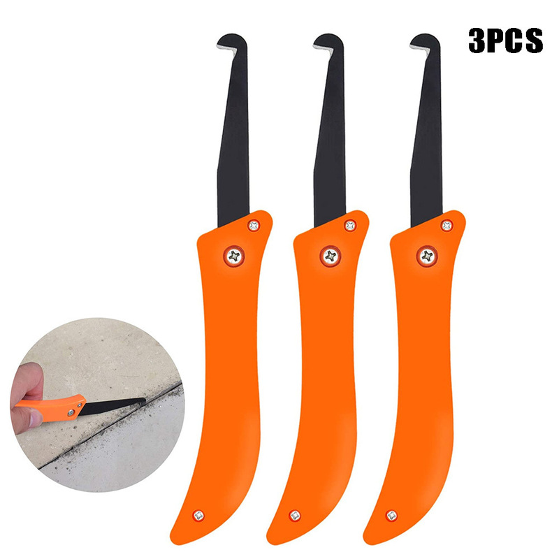 Cross-border 3-piece caulking tool kit gap cleaning tool hook knife grouting removal knife for cleaning kitchen