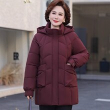 中老年女装冬季新款羽绒棉衣外套50多岁妈妈装洋气棉服中长款棉袄