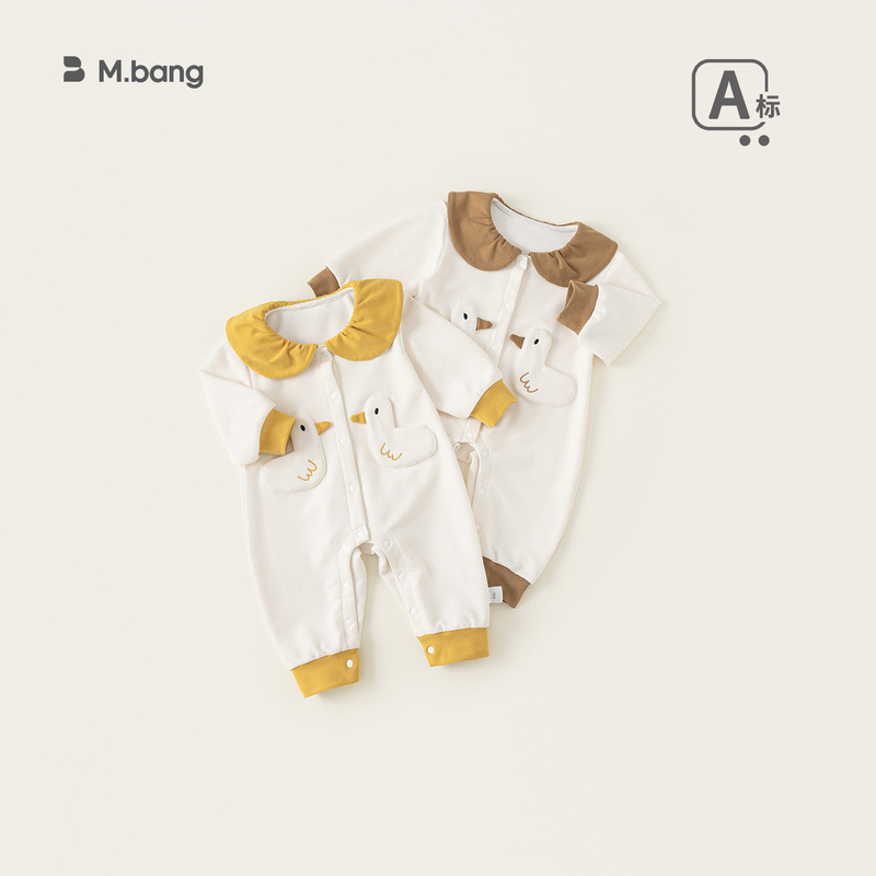 Bong Selected Newborn Contrast Color Doll Collar Climbing Suit Boys' Cartoon Animal Climbing Suit for 0-3 Years Old Baby Girl Bong Selected Newborn Contrast Color Doll Collar Climbing Suit Boys' Cartoon Animal Climbing Suit for 0-3 Years Old Baby Girl