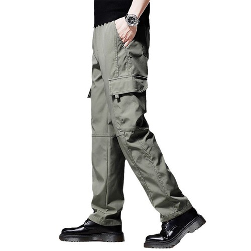 Men's 3-in-1 Waterproof Work Pants, Loose Straight Leg Cargo Pants for Men, Large Size, Multi-Pocket Long Trousers