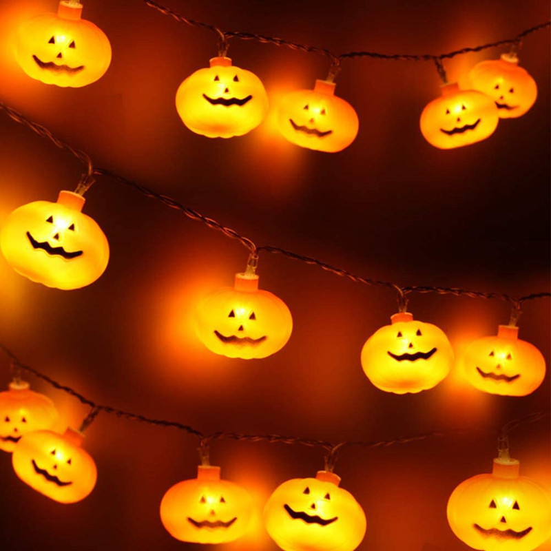 ハロウィンライトストリング LED ストリングライトカボチャ装飾ライトハロウィンライトバッテリーボックス雰囲気ライトストリングライト LED ストリングライト|undefined