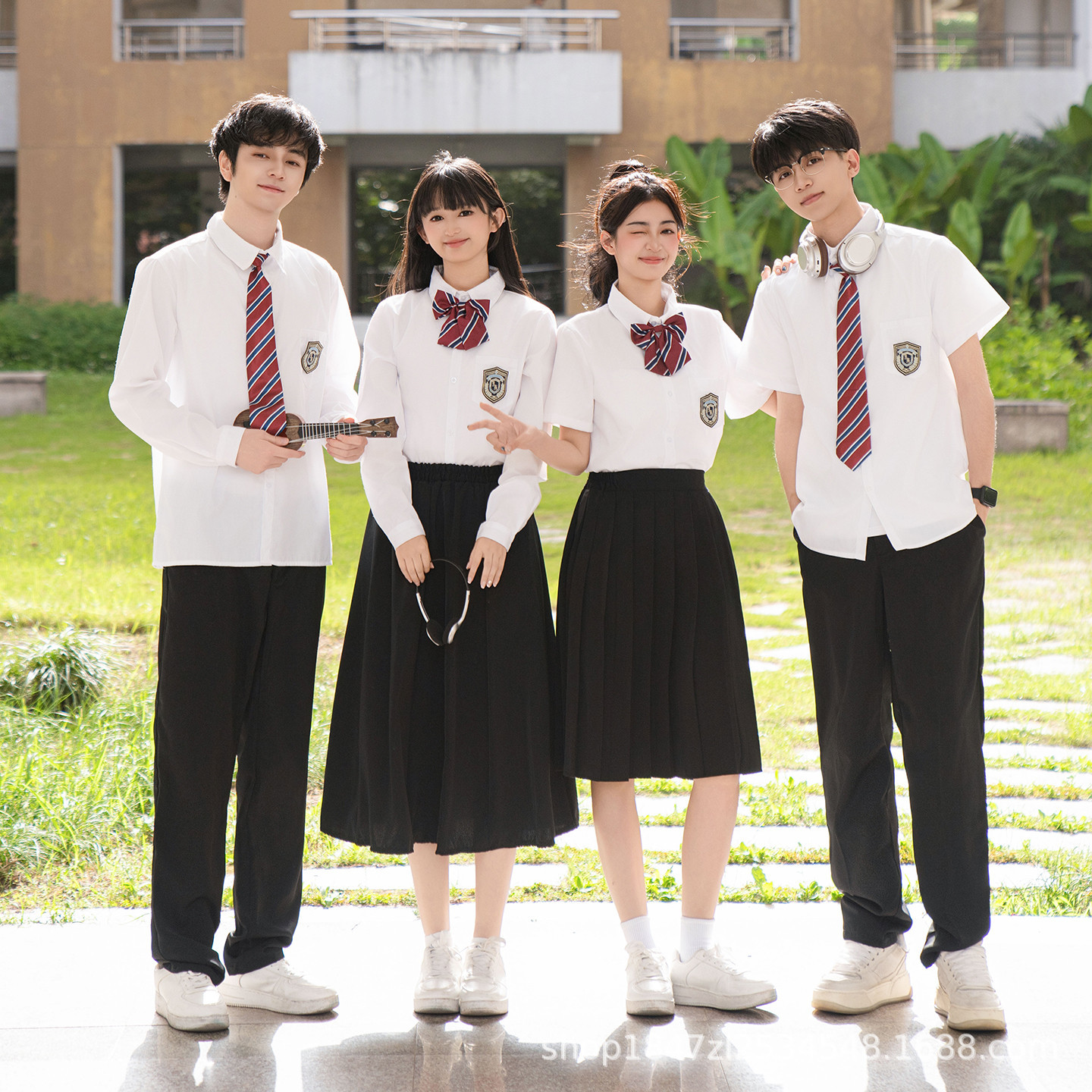 National Day Junior High School Poetry Recitation Choir College Style Performance Clothing Junior High School Students Graduation Class Uniform School Uniform