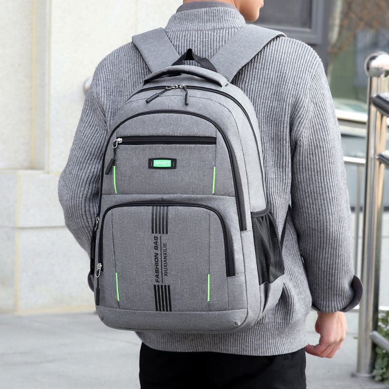2024 Bolso de computadora de negocios para hombres de moda de viaje de negocios de ocio nuevo estilo de moda deportiva al aire libre mochila de estudiante de secundaria de todo fósforo
