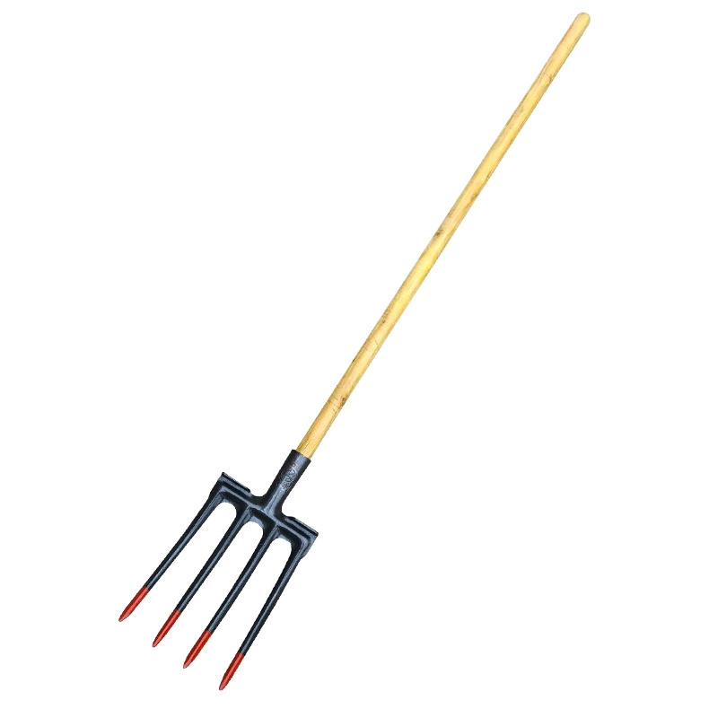 Стальная вилка с четырьмя зубьями Сельскохозяйственная вилка для поворота земли Вилка для переворачивания почвы Вилка Для Навоза Стальная вилка Железная вилка Вилка с четырьмя зубьями Вилка для чеснока для мусора Марганцевая сталь