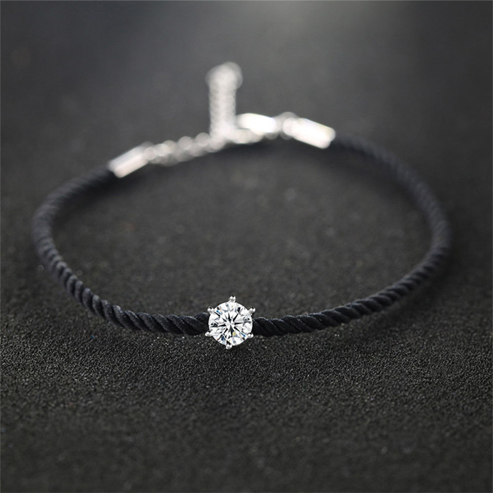 Simple Style Geometric Sterling Silver Rope Plating Inlay Zircon Women's Bracelets 1 Piece display picture 8